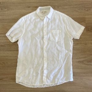 CELIO WHITE LINEN BUTTON DOWN